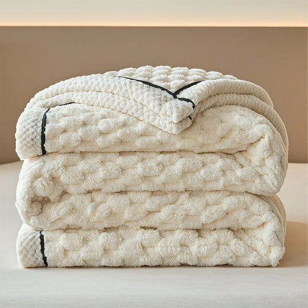 Weighted Blankets, 1pc Double Sided Milk Velvet Throw Blankets, Luxurious, Soft & Warm for Couch, Bed, Office, Car, Thickened All Season, Sofa & AC Warm Nap Blanket, Ideal Housewarming Gift, Single/Double/King/Super King