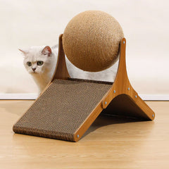 Cat Scratcher, Scratch-Proof Sisal Post | Stylish Vertical Cat Scratching Post with Cat Scratcher Ball, Durrable Thickened Cat Scratching Post for Indoor Cats