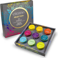 Creano Organic Herbal Tea Gift Set - 27 Organic Tea Bags in 9 Different Varieties - Tea Sampler - 54G*