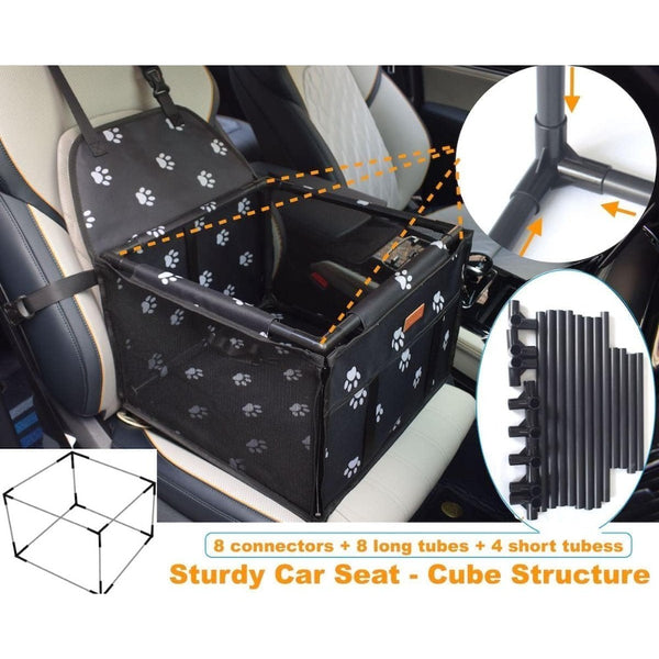 Pet Dog Car Seat, Pet Carrying Basket Suitable for Small Dogs And Cats, Foldable Pet Travel Car Seat Box