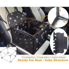 Pet Dog Car Seat, Pet Carrying Basket Suitable for Small Dogs And Cats, Foldable Pet Travel Car Seat Box