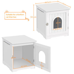 Costoffs Enclosed Litter Box, Decorative Cat House, Pet Side Table, Indoor Pet Crate, Cat Litter Box Enclosures, Decorative Litter Box, Versatile Furniture, Cat Washroom for Living Room, Hallway, Bathroom