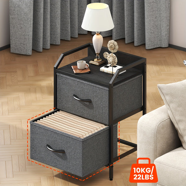 2 Drawers Bedside Table, Small Nightstand For Bedroom, Chest Of Drawers Bedroom, Storage Drawers For Living Room, Hallway