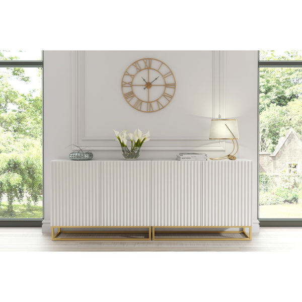 Ripple Duo 200cm Modern Sideboard with Fluted Doors and Storage
