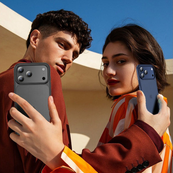 Phone Case - Luxury Matte Orange Shockproof Case for Iphone 17 Pro Max 17 Pro Transparent Back Cover Anti-Scratch Protective Phone Case