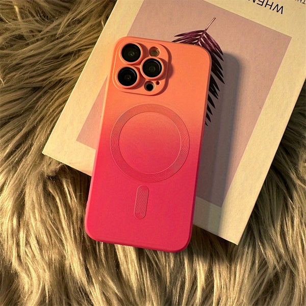 Luxury For Magsafe Gradient Silicone Multicolour Shockproof Case for iPhone 15 14 13 12 11 Pro Max Plus Wireless Charging Cover