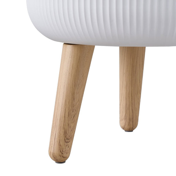 12L High Foot Trash Can Modern Bathroom Waste Bin with Lid Round Kitchen Living Room Rubbish Garbage Bin