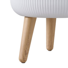 12L High Foot Trash Can Modern Bathroom Waste Bin with Lid Round Kitchen Living Room Rubbish Garbage Bin