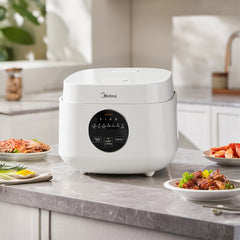 Midea Digital Rice Cooker - Kitchen Practical & Compact Rice Cooker, 1L Capacity (Cooks Up to 5.5 Cups of Rice), 605W, 1.5mm Non-Stick Inner Pot & 7 Preset Menus with LED Touch Display