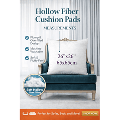 Square Cushion Pads Deep Fill Inner Insert Hollowfiber Filled Cushions