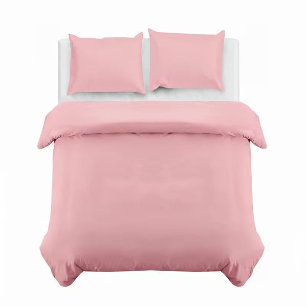Divine Textiles-Plain Duvet Cover Bedding Set with Pillowcases – Soft & Smooth Everyday Bed Linen – Easy Care Comfortable Quilt Cover – Single Double King Super King Sizes Bedroom Set