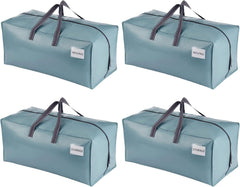 VENO 8 Pack Moving Bags Heavy-Duty Extra Large W/Backpack Straps, Moving House Essentials, Strong Handles & Zips, Clothes Storage, Packing, Laundry Bags, Reusable and Sustainable (Blue, 8 Pack)