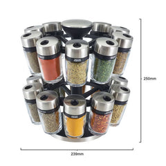 Cole & Mason 20 Jar Filled Spice Rack Carousel