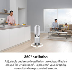 Dyson Purifier Hot+Cool HP1 Purifying Fan Heater, Heats and Cools (White/White)