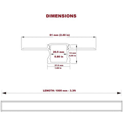 6-Pack LED Drywall Aluminum Profile Kit – 6M Total Length – Recessed Plaster-In Channel for <12mm LED Strips – Frameless Flush Mount with Diffuser Cover – Easy to Cut & Install