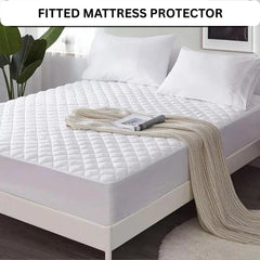 4B Quilted Waterproof Mattress Protector Extra Deep 30cm with Quilted Top Layer and All-Around Elastic, Designed for Stable Mattress Fit and Easy Maintenance, Suitable for Home Use, Guest Rooms and Let Properties, Available in Single Small Double 4FT Doub