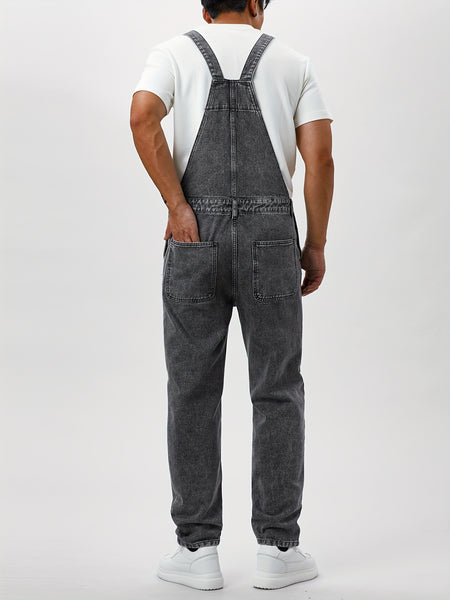 Men'S Casual Washed All-Match Denim Overalls