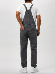 Men'S Casual Washed All-Match Denim Overalls