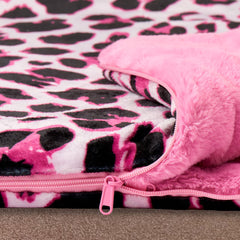 Northwest Cloud Touch Faux Fur Slumber Bag 137 X 142 Cm, Cheetah