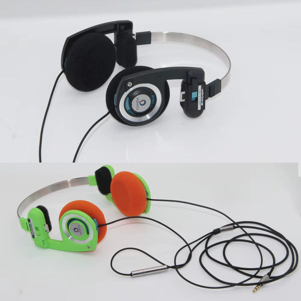 Retro Headphone with Microphone Stereo Classic Open Hifi On-Ear HD Earphones Foldable Portable Lightweight Headset