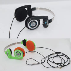 Retro Headphone with Microphone Stereo Classic Open Hifi On-Ear HD Earphones Foldable Portable Lightweight Headset