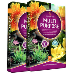 2 x 60L Growmoor Multi-Purpose Compost Soil