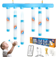 Reflex Challenge Catching Sticks Game Hand Speed Challenge Reaction Training Toy for Kids and Adults Glow in the Dark Stick Drop with 3 Adjustable Speeds Hand Eye Coordination Educational Gift