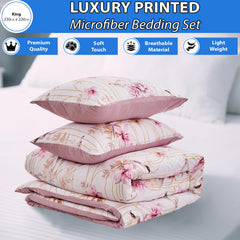Microfiber Printed Bedding Set | Ultra Soft Duvet Quilt Cover Lightweight & Breathable Fabric | Elegant Patterned Design for Modern Bedrooms | Available in King Size | Machine Washable, Quick Dry & Long Lasting Comfort | LOCAL WAREHOUSE Dispatch | Trusted