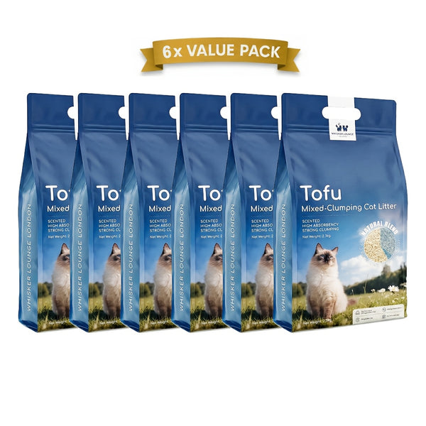 Multi-Buy Discounts, Premium Tofu Blended Cat Litter (2.3*1 Kg), Deodorizing Tofu Cat Litter - Clumping, Low Dust, Easy To Clean, Fast Clumping, Odor Control, Non-sticking, Flushable, Long-lasting.