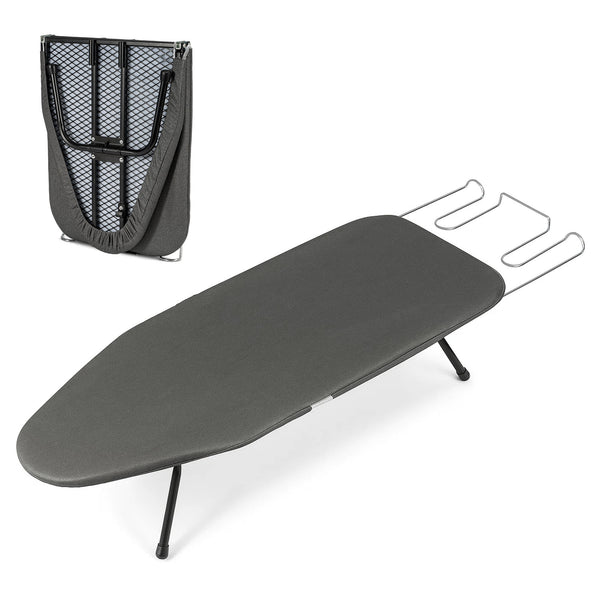 Ironing Board Foldable Mini Ironing Board Tabletop Ironing Board Foldable Portable Design with Built-in Iron Rest, Non-Slip Legs, Lightweight for Small Spaces, Dorms, Apartments