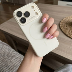 Luxury Orange HD Transparent Magnetic Wireless Charging Phone Case Compatible With IPhone 17 Pro Max Air 16 15 14 13 12 11 Pro Max 17 Pro Cases Shockproof Soft Frame Hard Back Cover
