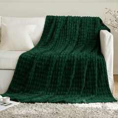 1pc Modern Cut Design Chunky Throw Blanket