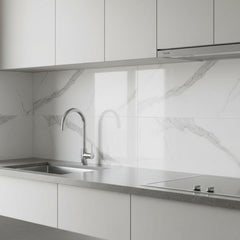 10/20/30/40 Pack Luxury Marble Effect Self-adhesive Floor Tiles 60x30cm, 2mm Thicken Vinyl Flooring Tiles Wall Stickers, Removable PVC Wall Decals, Suitable for Living Room, Bedroom, Kitchen Backsplashes, Bathroom, Office, Background Walls, Easy To Instal