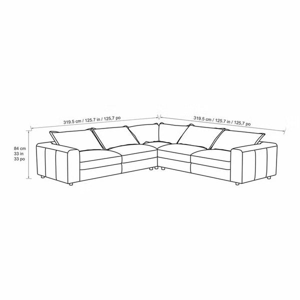 Simon Li Westbrook Brown Leather Corner Sofa
