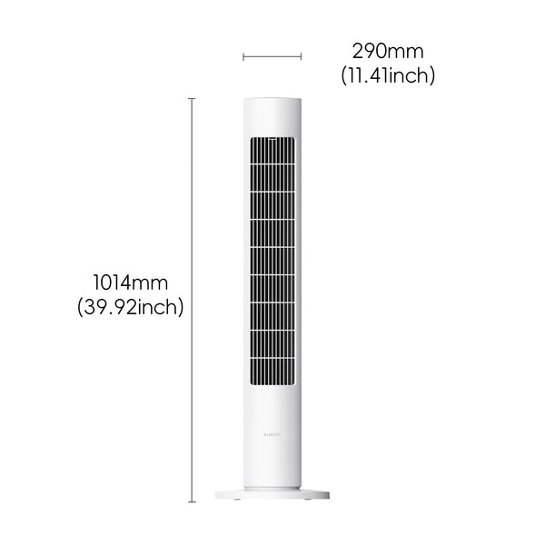 Xiaomi 2 Intelligent Tower Fan, 150° Rotating Tower Fan with Intelligent App Control, 3 Modes, Range 10 m, Energy Efficient
