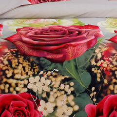 4pcs Printed Duvet Cover Set, Soft Comfortable Multi-design Printed Bedding Set, For Bedroom, Guest Room (1 Fitted sheet + 2 Pillowcases + Without Core) Trendy Design, Soft Fabric, Brushed Material, Lightweight