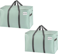 VENO 8 Pack Extra Large Moving Storage Bags with Zips, Heavy-Duty Organizer Tote, Moving Box Alternative, Packing Supply, Clothes Storage Bin, Tag Pocket for Label, Water-Resistant (Clear, 8 Pack)
