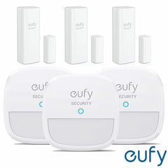 Eufy Alarm Accessories Kit, X3 Motion Sensors and X3 Entry Sensors - No Monthly Fees