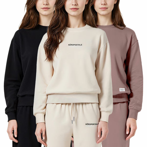 Aeropostale Ladies Crewneck Sweatshirt in 3 colors