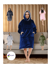 ELAFY - Casual Oversized Hoodie – Plain Pullover Sweatshirt for Everyday Wear, Soft Fabric with Pocket and Hood