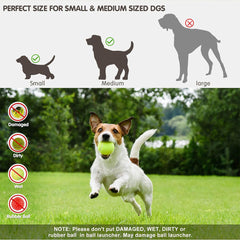 [Automatic Dog Ball Launcher] Automatic Dog Ball Launcher with 3 ETPU Durable Balls, 3 Adjustable Distances (9.8ft/19.7ft/29.5ft), Rechargeable with USB Charging Cable | Interactive Toy for Small and Medium Dogs, Intelligence Training and Simulation