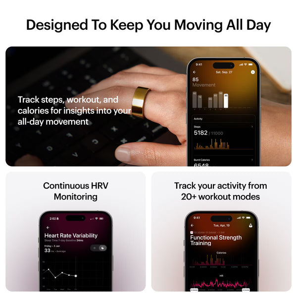 Ultrahuman Ring AIR Bionic Gold