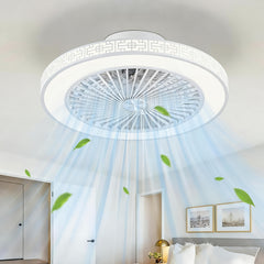 50cm Ceiling Fan with Lights And Remote Control Low Profile Ceiling Fans Dimmable 3 Colour Temperatures Quiet Reversible Flush Mount Ceiling Fan with Light for Bedroom Kitchen