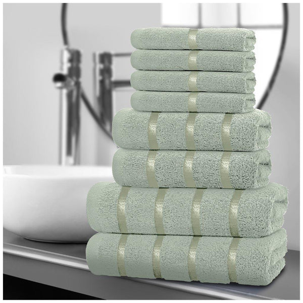 8pcs Egyptian Cotton Towel Set | Quick-Drying & Highly Absorbent | Includes 8 Towels | Sophisticated Design | 15 Elegant Colours | Machine Washable