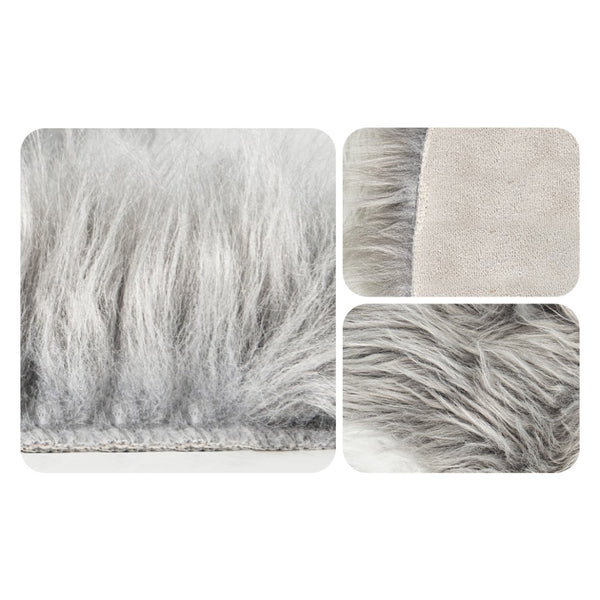 Fluffy Faux Sheepskin Rug 60 x 180 cm, Soft Shaggy Runner Rug for Bedroom and Living Room, Washable Non Slip Faux Fur Carpet