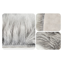 Fluffy Faux Sheepskin Rug 60 x 180 cm, Soft Shaggy Runner Rug for Bedroom and Living Room, Washable Non Slip Faux Fur Carpet