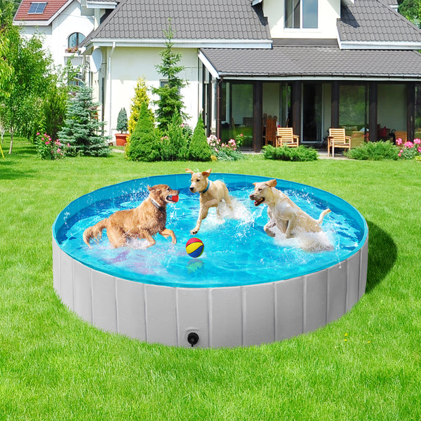 Costoffs Pet Pool Foldable Dog Swimming Pool, Pet Pool Portable Bathing Swimming Tub for Garden/Beach/Yard/Home, L/XL/XXL/XXXL, Blue/Grey/Black/Ocean Blue