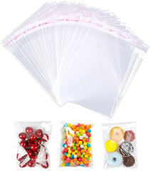 A4 Clear Self-Adhesive Bags 100 Pack, 22X30Cm Self Sealing Cellophane Display Bags/Sealable Bags, Food Safe, A4 Cello Bags OPP for Cookies,Cards,Envelopes,Pictures