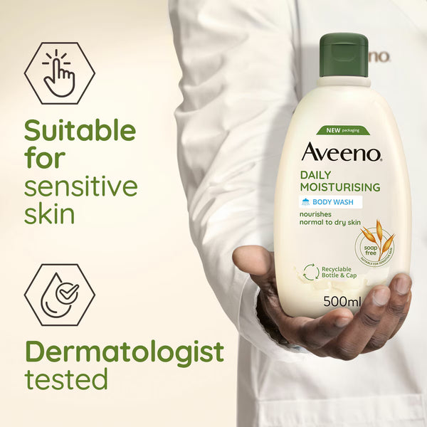 Aveeno Daily Moisturising Body Wash 2 X 500Ml