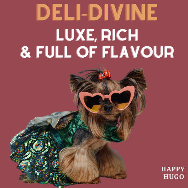 Happy Hugo Venison Bites - Gourmet Dog Treats | Air-Dried, Deli-Style, Chewy Mini Rewards, Puppy-Friendly